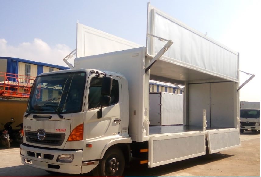 XE TẢI HINO FC9JLTC THÙNG KÍN CÁNH DƠI