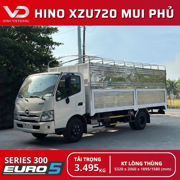XE TẢI HINO XZU720 EURO 5 MUI BẠT