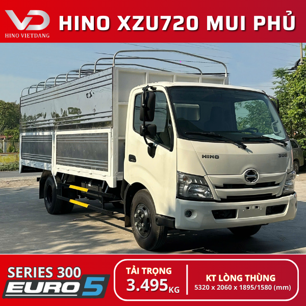 XE TẢI HINO XZU720 EURO 5 MUI BẠT