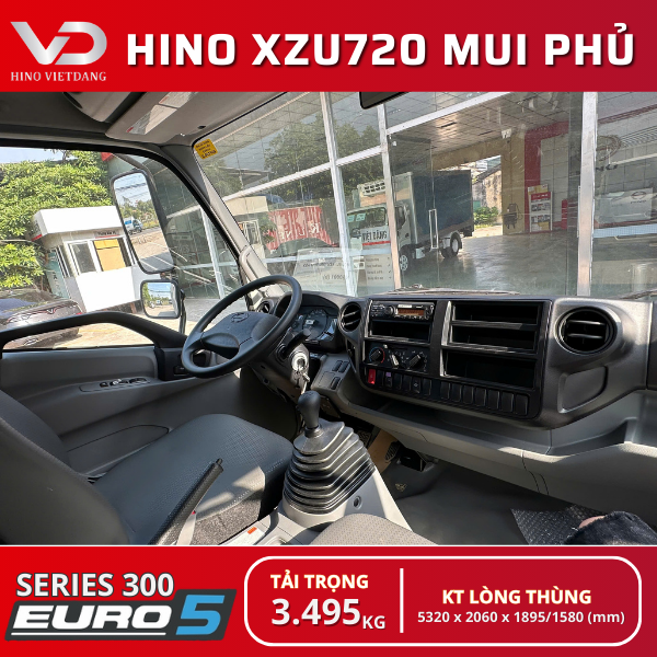XE TẢI HINO XZU720 EURO 5 MUI BẠT